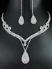 Strass Schmuck-Set Schmuck-Set in Silbern Drops Design unter 16 Zoll oder 16 Zoll Metall für Hochzeit im eleganten & luxuriösen Stil