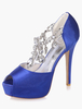 Strasssteine Peep Toe Plattform Abend und Braut Sandalen