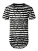Streifen T-Shirts Jewel Neck Kurzarm T-Shirts