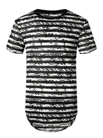 Streifen T-Shirts Jewel Neck Kurzarm T-Shirts