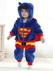 Superman Kostüm Kleinkinder Halloween Blue Flanell Overalls Kinder
