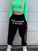Sweat Pants Grau Kordelzug Slogan Buchstaben drucken Hosen