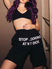 Sweat Pants Schwarz Kordelzug Slogan Buchstaben drucken Hosen