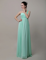 Sweatheart einer Schulter bodenlangen Chiffon Brismaid Kleid