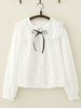 Sweet Lolita - Hemd aus Lolita-Oberteil mit Spitzenbesatz und Bowknot-Spitze