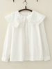 Sweet Lolita - Shirt aus Spitze mit Baumwollspitze und weißem Lolita-Top