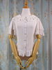 Sweet Lolita - Spitzen-Rüsche-Peter-Pan-Kragen Weißes Chiffon-Kurzarm-Lolita-Shirt