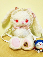 Sweet Lolita Bag Bow bestickter weißer Plüsch Two Way Lolita Cross Body Bag