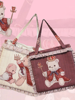 Sweet Lolita Bag Crown Bear Bedruckte Lolita-Umhängetaschen