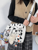 Sweet Lolita Bag Weiße Leinwand Animal Print Cross-Body Baumwolltasche Lolita Zubehör