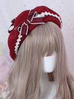 Sweet Lolita Barett Daisy Floral Bow Wolle Lolita Hut