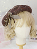 Sweet Lolita Beret Hat Bögen Plaid Lolita Hat