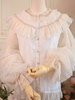 Sweet Lolita Blusen Lolita Top Weiß Langarm Rüschen Lolita Shirt