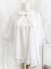 Sweet Lolita Blusen Lolita Weiß Lolita Top Halbarm Schleifen Bedrucktes Lolita Shirt