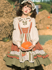 Sweet Lolita Blusen Schleifen Langarm Light Apricot Lolita Shirt Sweet Top