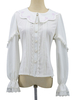 Sweet Lolita Blusen Spitzenknöpfe Lolita Top Langarm Weißes Lolita Shirt