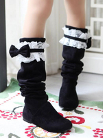Sweet Lolita Boots Lace Bow Wildleder Lolita Schuhe