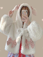 Sweet Lolita Coats weißer Polyester-Mantel Winter Lolita Outwears