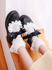 Sweet Lolita Footwear Bows Rüschen Round Toe Leder Lolita Pumps