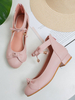 Sweet Lolita Footwear Rosa Schleifen Round Toe Leder Lolita Pumps