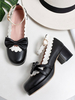 Sweet Lolita Footwear Schleifen Round Toe Leder Lolita Pumps