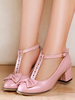 Sweet Lolita Footwear Schleifen Round Toe Leder Lolita Pumps