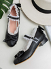 Sweet Lolita Footwear Schleifen Spitze Runde Zehen Leder Lolita Pumps