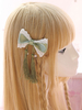 Sweet Lolita Haarnadel Lace Bow Tassle hellgrün Lolita Haarschmuck
