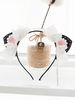 Sweet Lolita Haarschmuck Bogen Farbblock Katzenohr Weiß Lolita Haarspange