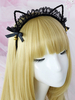 Sweet Lolita Haarschmuck Lace Bell Bow Schwarz Lolita Haarspange