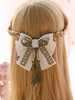 Sweet Lolita Hairclip Lace Quaste Bogen grün Lolita Haarschmuck