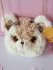 Sweet Lolita Handtasche Hellbraun Lang Plüsch Umhängetasche Lolita Zubehör