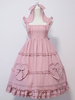 Sweet Lolita JSK Dress Bows Ärmellose Rüschen Lolita Pullover Röcke