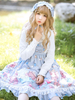 Sweet Lolita JSK Kleid Bär bedruckt Bögen Baby Blue Lolita Jumper Röcke