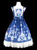 Sweet Lolita JSK Kleid Butterfly Witch Print Spitze Rüsche Bow Lolita Jumper Rock