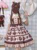 Sweet Lolita JSK Kleid Chocolate Love Song - Print - Rüschen - Rosa - Lolita - Jumperrock
