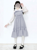 Sweet Lolita JSK Kleid Cinderella Ruffle Bow Ight Blue Chiffon Jumper Rock