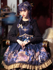 Sweet Lolita JSK Kleid dunkle Navy Lace up ärmelloser Spitze Lolita Jumper Röcke