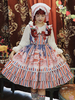 Sweet Lolita JSK Kleid Fairytale Infanta Ärmellose Spitze Deep Blue Lolita Pullover Röcke