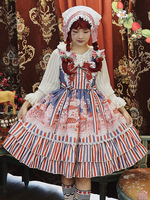 Sweet Lolita JSK Kleid Fairytale Infanta Ärmellose Spitze Deep Blue Lolita Pullover Röcke