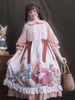 Sweet Lolita JSK Kleid Hamster Picknick Print Schnürung Bow Rüschen Lolita Jumper Rock