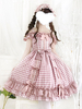 Sweet Lolita JSK Kleid Lolita Burgund Langarm Bögen Lolita Jumper Röcke