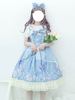 Sweet Lolita JSK Kleid Meerjungfrau Prinzessin Deep Sea Hymn Spitze Rüsche Bogen Tüll Lolita Jumper Rock