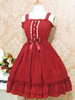 Sweet Lolita JSK Kleid Rüschen Ice Cream Puff Button Rüschen Lolita Jumper Röcke