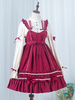 Sweet Lolita JSK Kleid Rüschen Lolita Burgund Pullover Röcke