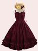 Sweet Lolita JSK Kleid Schnürrüschen Baumwolle Lolita Pullover Röcke