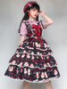 Sweet Lolita JSK-Kleid schwarz ärmelloses Lace Up zweifarbig Polyester täglich lässig Lolita Jumper Röcke