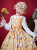 Sweet Lolita JSK Kleid Spring Cane Bedruckte Bögen Schärpe Lolita Jumper Röcke