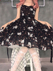 Sweet Lolita JSK Kleid Twin Bear Chocolate Bedruckte Rüschen Bögen Lolita Jumper Röcke