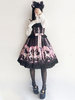 Sweet Lolita Kleid JSK Infanta Blume Karussell Print Bow Rüschen Jacquard Lolita Jumper Rock